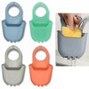 4 Sink Caddy Kitchen Silicone Soap Sponge Holder Hanging Basket