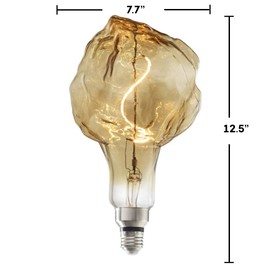 Bulbrite LED Grand Filament Nostalgic Glacier Shaped Light Bulb, 60 Watt Equivalent, 2000K, Antique