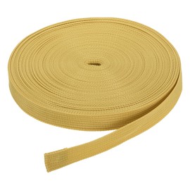 DMiotech 50 Meter x 20mm Breite Nylon-Gurtband Poly Flachband-Gurtband für DIY Handwerk Rucksackgurte, Nähen, Reparatur von Outdoor-Ausrüstung, Goldfarben
