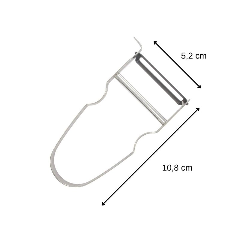 Fackelmann 36122 Castor Vegetable Shaver, Peeler, Vegetable Peeler, Stainless Steel,