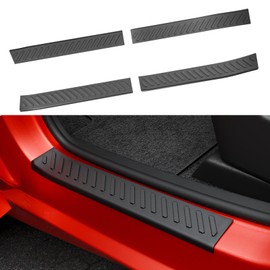 Maxzina Door Sill Protector Compatible with 2016-2025 Dodge Durango Side Step Protector Side Edge Step Guard Car Door Dust Shield Cover for 2024 Durango Exterior Accessories