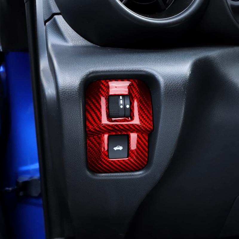 AIRSPEED Accessories Real Hard Carbon Fiber Car Trunk Switch Button