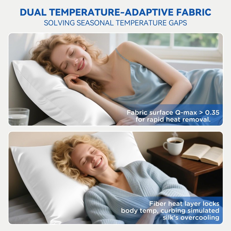 SUPA MODERN Pillow Cases White, Similar to Silk Pillow Cases