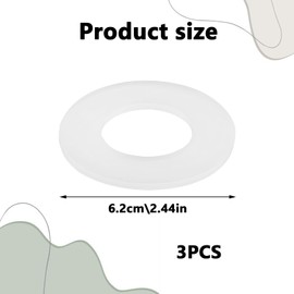 3 PCS Flush Valve Seal, Replacement Flush Valve Base Sealing Washer, Toilet Cistern Seal, Ideal Standard Flush Valve Seal Clear for Ge-berit 816.418.00.1
