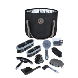 Harrison Howard Horse Grooming Kit 9-Piece Equine Care Series Horse Brush Sets with Organizer Tote Bag Pink