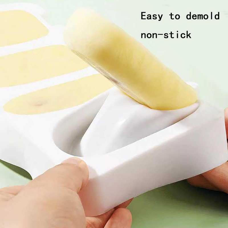 2Pcs Popsicle Molds, Silicone Ice Pop Molds