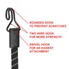 Master Lock 3229EURDAT Flat Bungee with Reverse Hooks, Reflective, 80