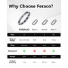 Feraco Mens Magnetic Bracelets, Classic Balck Titanium Stainless Steel Bracelet