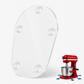 Sipnore Mixer Slider Mat for KitchenAid Stand Mixer 5-8 QT, Transparent Acrylic Appliance Sliding Tray Mixer Mover Slider Mat for Kitchen aid Ice Cream Attachment Kitchen Aid Mixer Accessories