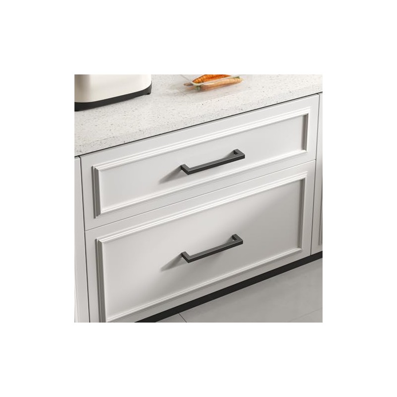 goldenwarm 10 Pack 5 Inch Black Cabinet Handles Kitchen -