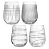 Rolf Glass Symmetry Stemless Wine Glass| 17oz Stemless Tumblers |