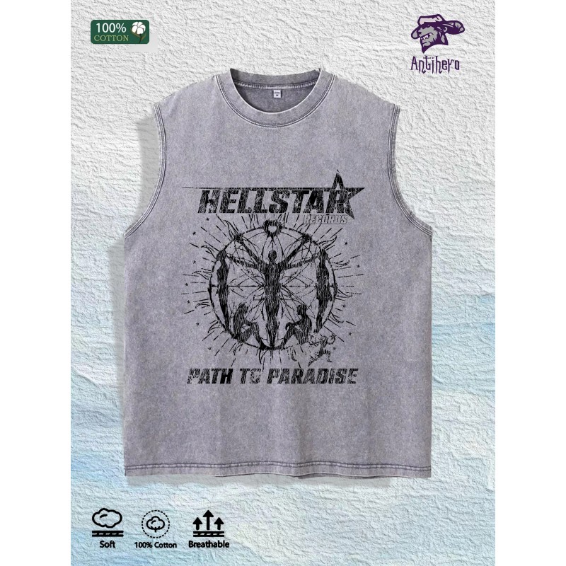 Hellstar Path to Paradise Graphic Washed Vest US Warehouse 3
