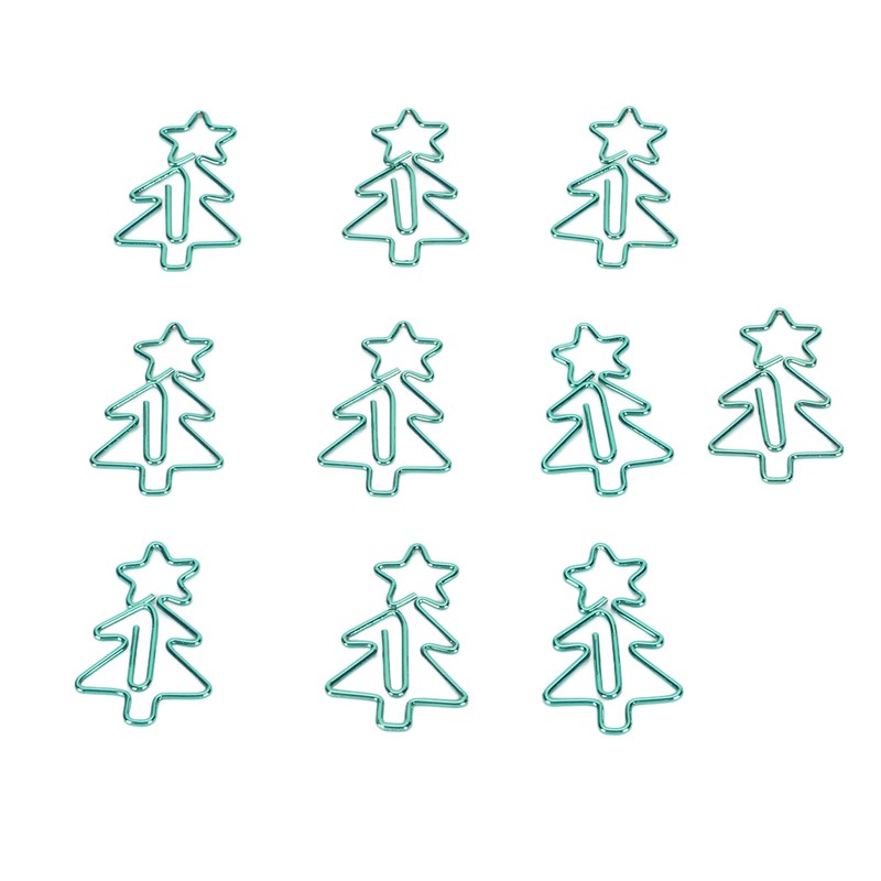 100pcs Paper Clips Prevent Slip Cute Christmas Tree Shaped Decorative