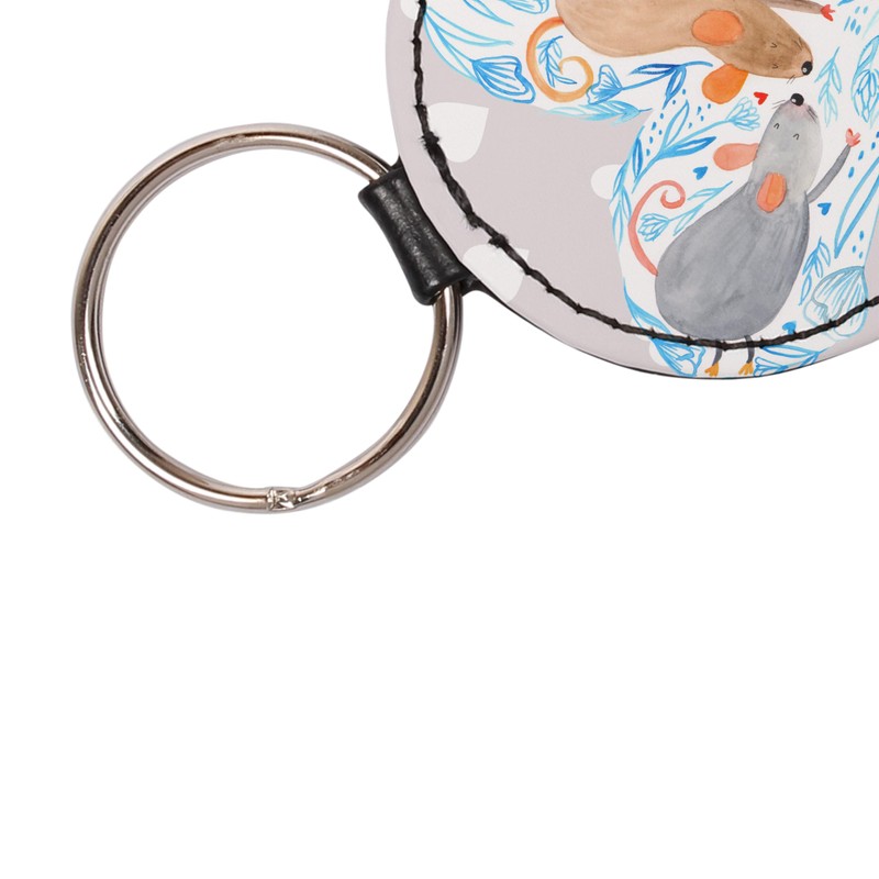 Mr. & Mrs. Panda Round Keyring Mice Heart – Gift,