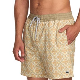 Billabong Men's Standard Good Times Layback Elastic Waist 16 Inch Swim Trunks, Lemonade