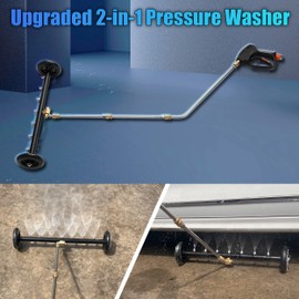 Tool Daily Dual-Function Undercarriage Cleaner, 24 Inch, Water Broom for Pressure Washer with 7 Nozzles, Under Car Washer Attachment, 3 Pcs Extension Wand, 4000 PSI