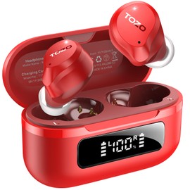 TOZO Hybrid Active Noise Cancelling Wireless Earbuds, 6 Mics ENC Clear Call, IPX8 Waterproof, in Ear Bluetooth 5.3 Headphones Stereo Bass Heasets 59H Playtime with LED Display 32 EQs via APP