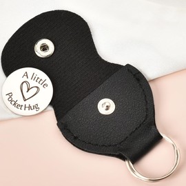 ShiQiao Spl Sister Birthday Christmas Gifts from Sisters Pocket Hug Token Keyring Long Distance Keepsake for Big Little Sister Inspirational Gifts