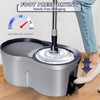 Spin Mop and Bucket Set,Masthome EasyWring Microfiber Spin Mop with