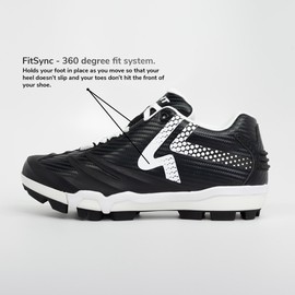 RIP-IT SwiftStep Ringor Pro TPU Cleat Softball Shoes | Size 7 | Black