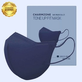 Charmzone Tone Up Fit Color Mask Medium Navy 25 sheets ~Delivery until 12:00 orders, Coral (Pink) / 참존 톤업핏 컬러 마스크 중형 네이비 25매 ~12:00 주문까지 발송, 코랄(핑크)