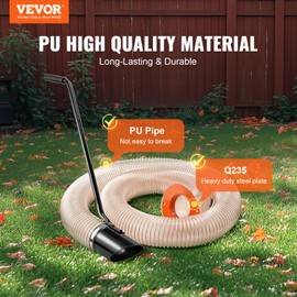VEVOR Wood Chipper Shredder Mulcher Leaf Vacuum Kit, 4.3 Inch x 13.1 ft Heavy Duty Universal Woodchipper Accessory, 4 inch Diameter for Large Volume Feeding,Fit Mainstream Brand (Chipper NOT Included)