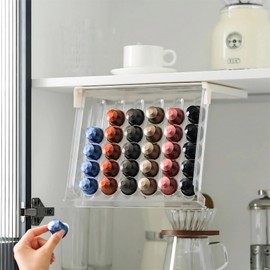 Thesurfpait - Bandeja de almacenamiento para cápsulas de café, 30 unidades, organizador de cápsulas de expreso, de plástico, compatible con cajón de cocina espresso