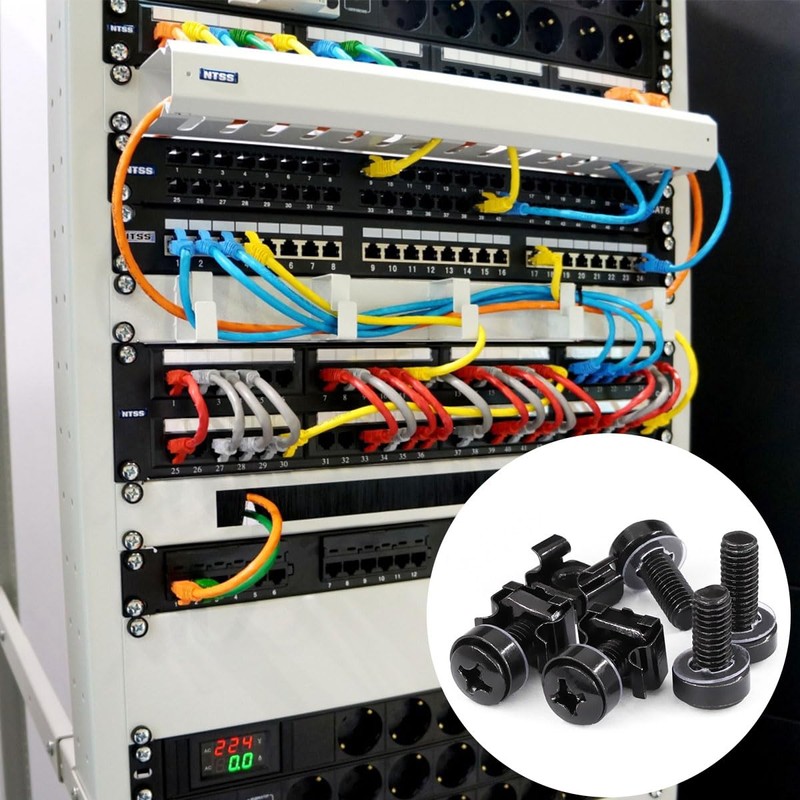 M6 Cage Nuts, Cage Nut Mounting Screws, 20 Cabinets Network