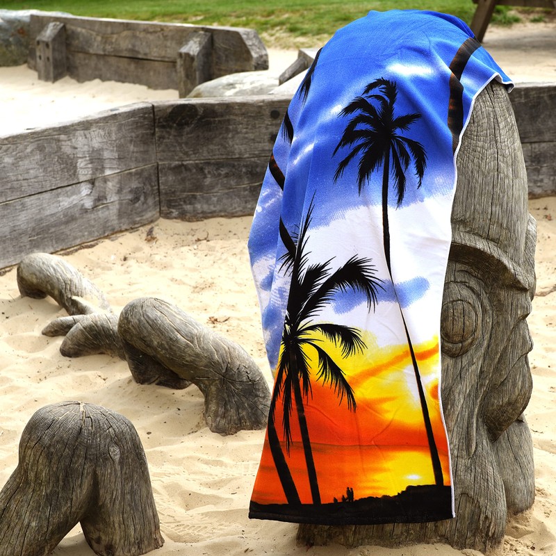 GEEZY Large Microfibre Beach Bath Towel Lightweight Sports Travel Gym