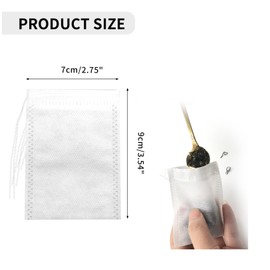 400pcs Disposable Empty Tea Bags for Loose Tea,Tea Filter Bags,Drawstring Sealed Filter Tea Bags,Tea Filter Bags