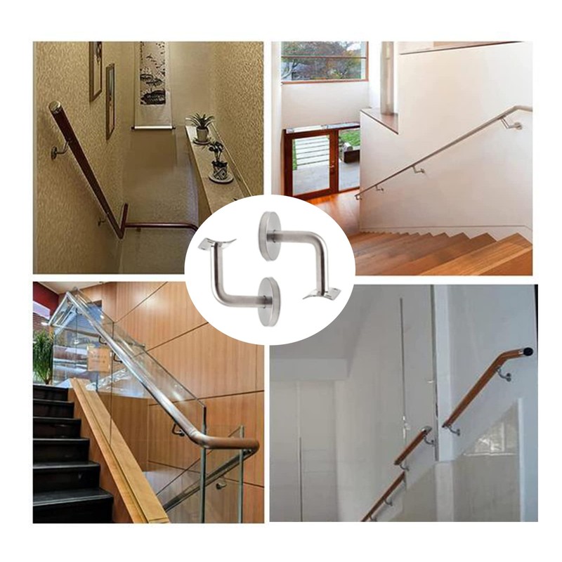 YouYuer 4pcs Handrail Stainless Steel Handrail Support Handrail Support Handrail