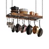CHOEZON Hanging Pot Rack, Ceiling Wall Mounted Pot Rack for