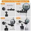 Neoteck 1"/25.4mm (0.0005"/0.01mm) Digital Indicator Set Dial Indicator and Magnetic
