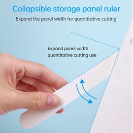 KW-trio 4in1 Mini Paper Trimmer Rotary Cutter 23cm Cut Length for A3 A4 Paper Width Desktop Paper Cutting Machine   with Auxiliary Rulers for Straight, Wave, Dotted, Crease Lines Craft Paper Photos Cards Scrapbooking Office Home Supplies