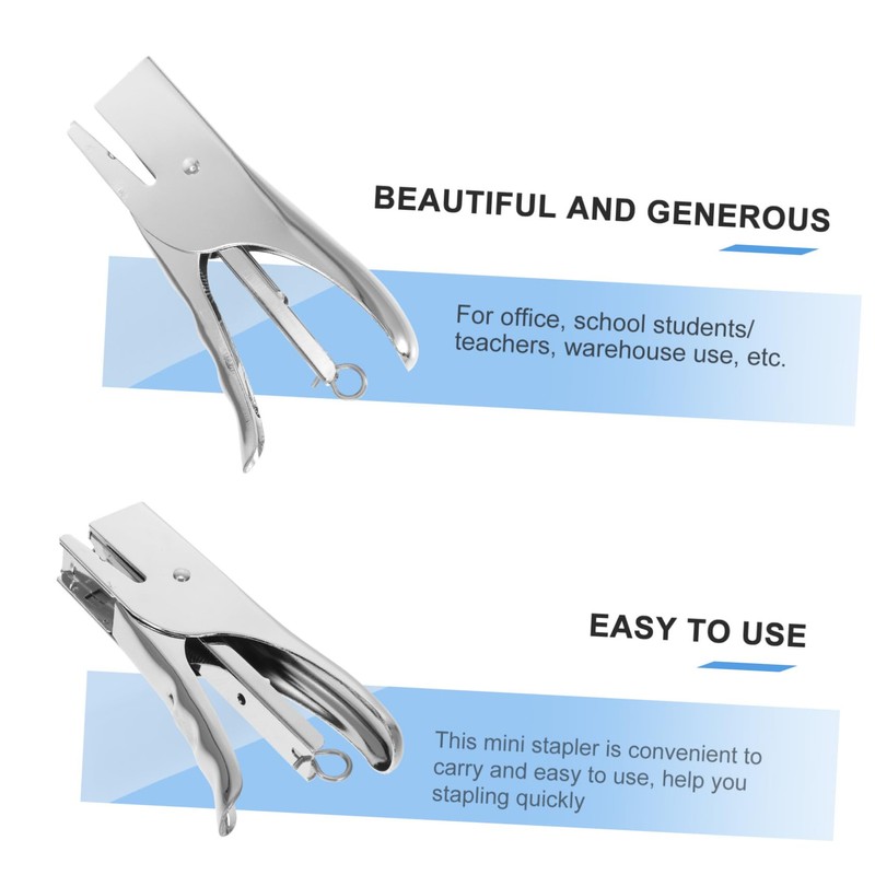 GRIRIW Hand Grips Needleless Stapler Holds 20 Sheets Metal Pliers