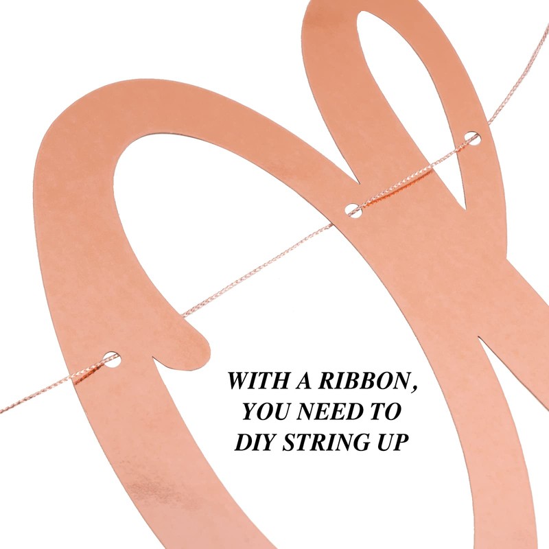 Oh Baby Garland Rose Gold Baby Shower Decoration Banner Paper