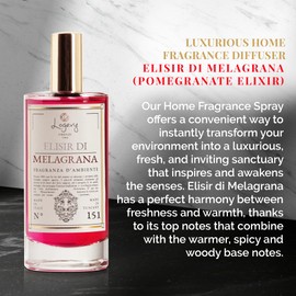 Logevy Firenze 1965 L’Etrusco Antico – The Pomegranate Elixir Home Fragrance Spray from Master Perfumer in Italy with Spicy & Woody Notes to Captivate The Senses & Enliven Any Room – 100ml