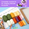 KBIBCK Bouquet Crochet Kit, Crochet Flowers, Beginners Crochet Kit with