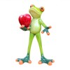 Dorlotou Frog Figurines Frog Statue Lady Frog Holding a Cocktail