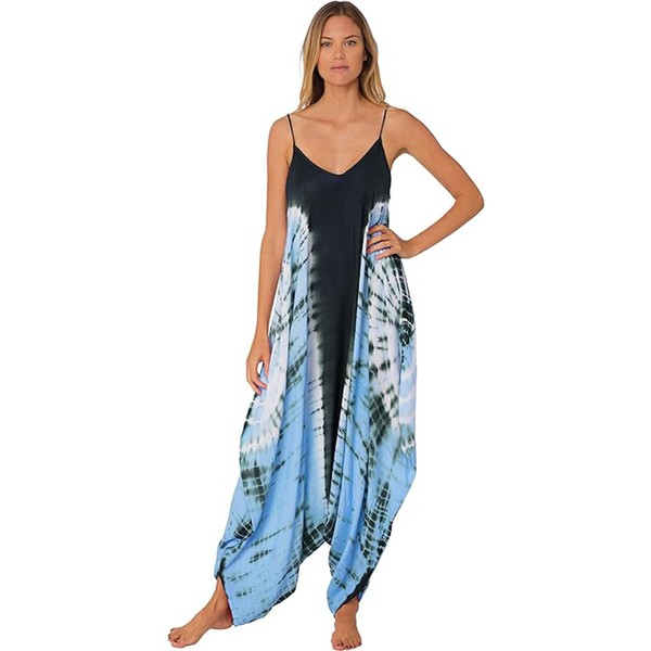 INGEAR Bohemian Boho Harem Jumpsuit Romper for Woman Relax Fit