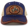 Trendy Apparel Shop Rodeo Leather Patch Trucker Snapback Ball Cap,