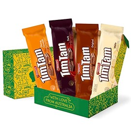Tim Tam Cookies - 4 Pack Full - Arnott's Tim Tam Original Chocolate Cookies with Chewy Caramel, Original, Dark & White Chocolate Filling