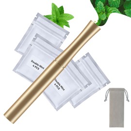 Stylish Gold Air Flavored Device,16 Replaceable Inner Cores,Natural Ingredients Extracted,Helps Improve Bad Habits-0419-06