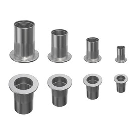 QISHENG 50 PCS 3/8"-16 Stainless Steel SAE Rivet Nuts,Stainless Steel 18-8 A2(304) Nut,Home Nut