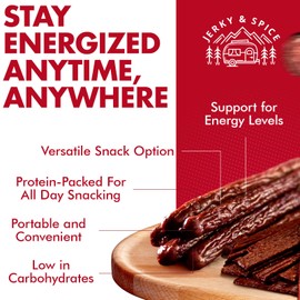 Spicy Meat Sticks Gift Box (10 Count) | Beef Snacks Gift Pack | Meat Jerky Pack for Men | Beef Jerky Baskets for Men & Fathers Day | Assorted High Protein Snacks | Hot Savory Sampler | Spicy Box