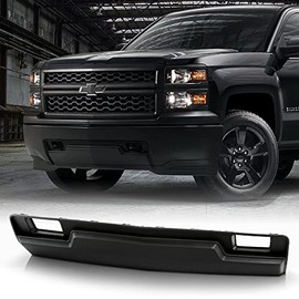 ACANII - For 2014-2015 Chevy Silverado 1500 w/Tow Hook Front Bumpr Filler Panel Face Bar Trim GM1087255