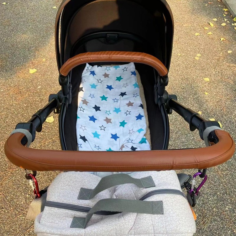 Baby Stroller Leather Armrest Handle Cover Compatible with Mima Xari