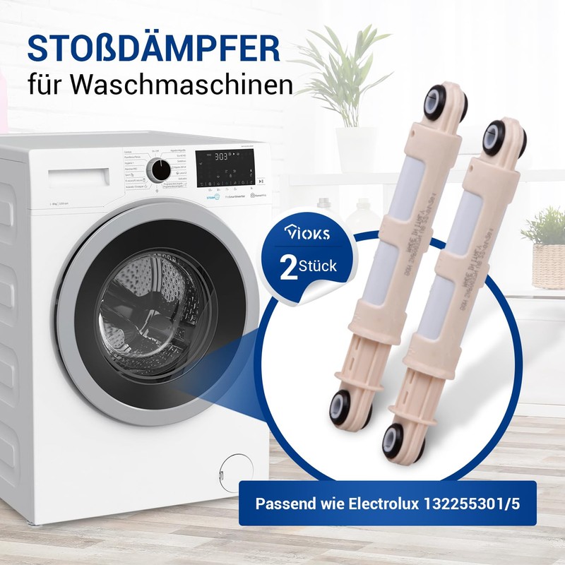 VIOKS 2 x Shock Absorbers 80N Washing Machine Replacement for