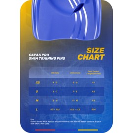 CAPAS Pro Swim Training Fins with Mesh Bag, Silicone Short Professional Swimming Fins, Left-Right Customized Open Heel Flippers for Adult Men and Women