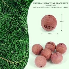 SHENMENG Shoe Deodorizer Balls, Sneaker Balls with Natural Woody Scent, 6pcs Odor-Fighting Shoe Freshener Balls, Odor Eliminators for Boots, Gym Bag, Closet, Locker, Hamper, Drawer